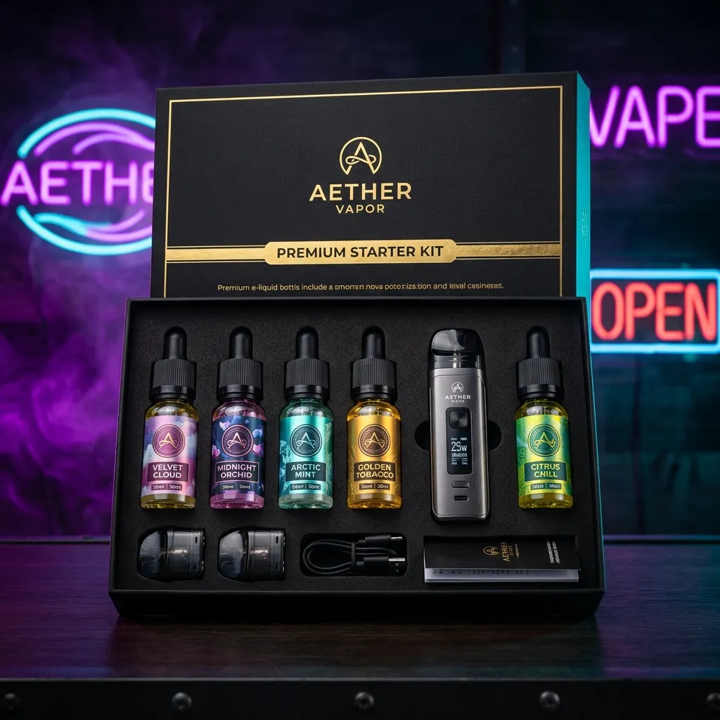Kit vape completo com e-liquid vapor suaves VaporSuaves Brasil